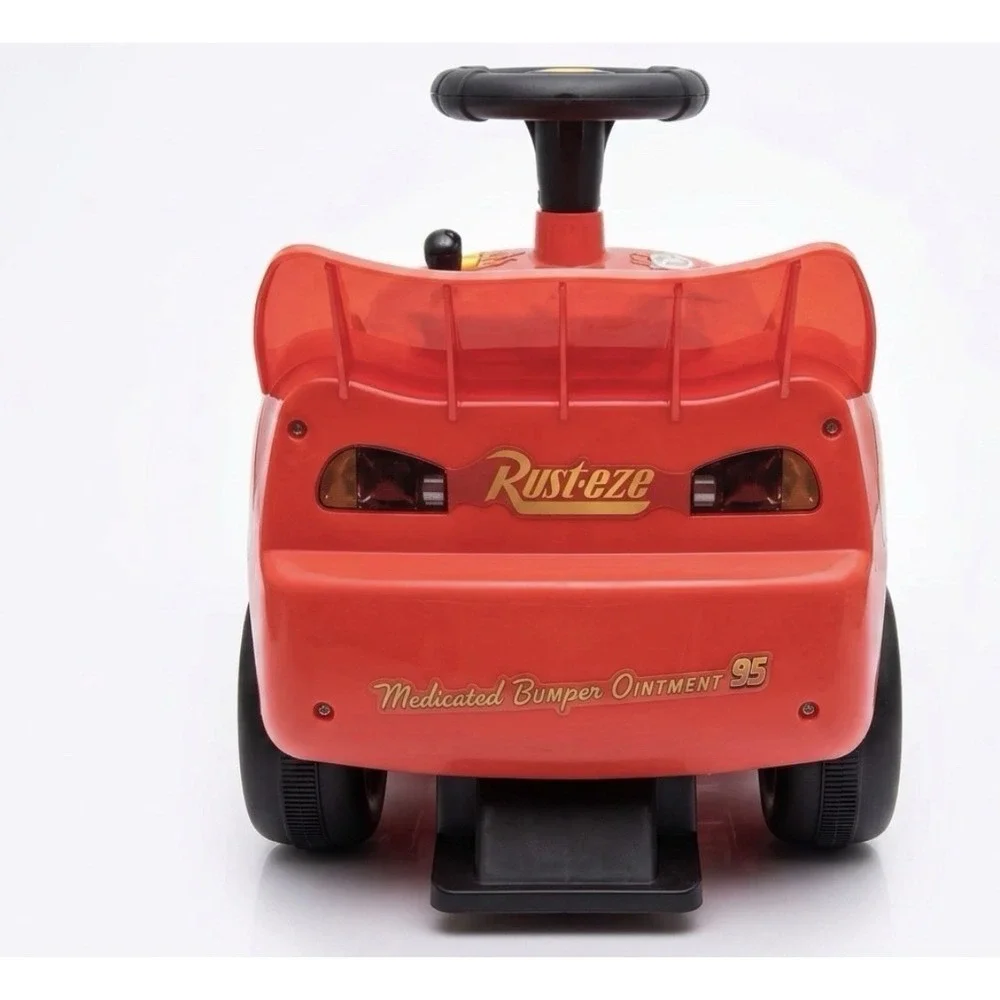 Lightning McQueen Racer Ride-On Car Toddlers Engine Sounds Music Lights Steering